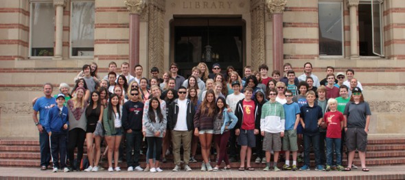 Anacapa alumn Connor Proctor gave students a tour of the UCLA campus during the all-school trip to Los Angeles.