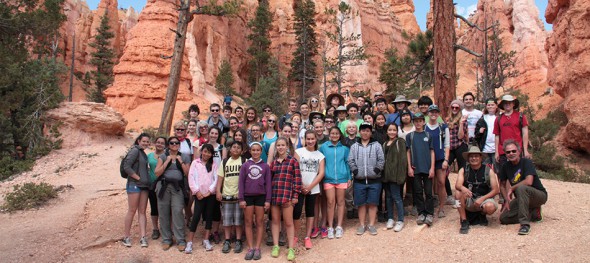 The school took a day trip to nearby Bryce Canyon National Park while camping in Zion National Park. This is Anacapa's 7th time to Zion: 1984, 1989, 1992, 1995, 2002, 2007 and 2013!