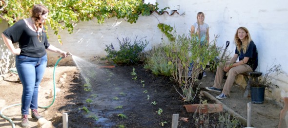 Tending the Presidio Northeast Corner heritage garden. Photo by Michael H. Imwalle.