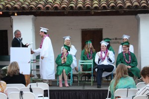 Senior Chase Halperin receives his diploma.